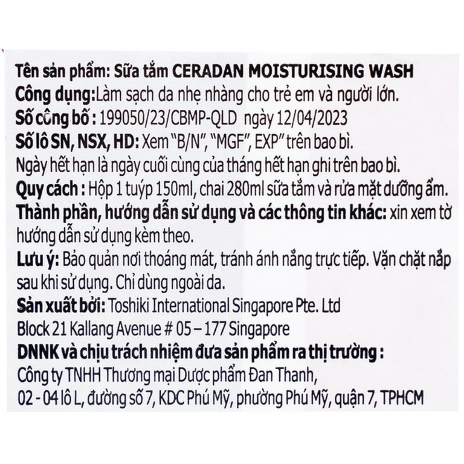 Sữa rửa mặt và toàn thân Ceradan Ceramide Moisturing Wash (150ml) - Ảnh 3